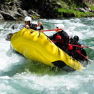 Actividades acuáticas en el río Noguera Pallaresa