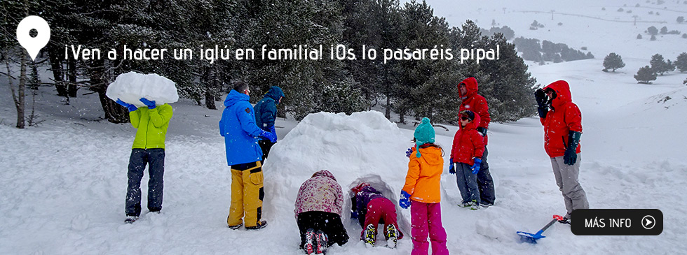¡Venid a hacer un iglú! ¡Os lo pasaréis pipa!