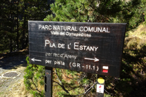 Señalización del Parque Natural Comunal.