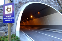 Túnel antes de llegar de nuevo a Arinsal.