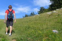 Sendero y marca del camino.