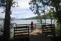 Mirador del campamento "El Pago", un punto con buenas vistas del pantano de Terradets.