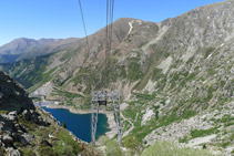 Vistas desde la estación superior del embalse de Sallente.