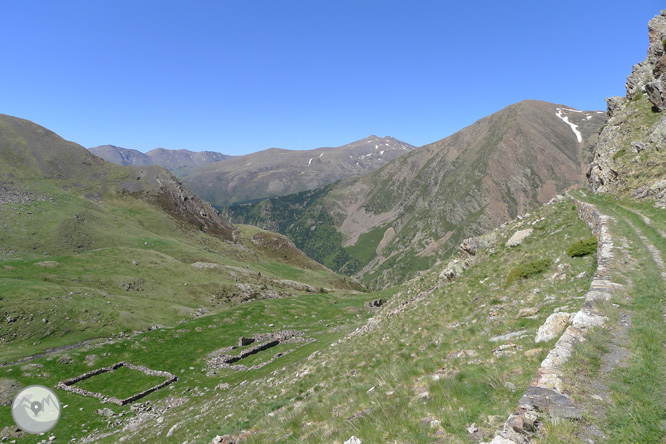 Estany Gento por el camino de la canal de Pigolo 1 