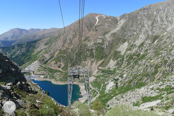 Estany Gento por el camino de la canal de Pigolo 1 