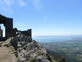 Castillo de Sant Salvador de Verdera desde Sant Pere de Rodes 