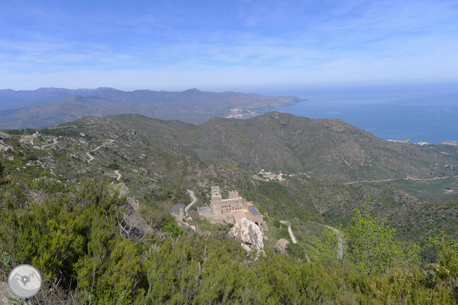 Castillo de Sant Salvador de Verdera desde Sant Pere de Rodes  1 