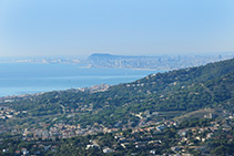 Vistas a la costa de Barcelona.