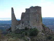 Vista del castillo de Orcau desde la ermita
