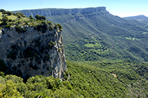 Vistas de los riscos y el mar de verde que los rodea.