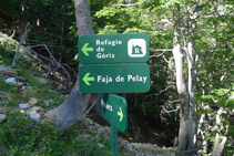 Tomamos el sendero de la izquierda hacia la Faja de Pelay.