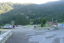 Aparcamiento del lago de Orédon, punto de inicio y final de la ruta.