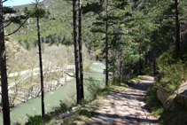 Bajando hacia el puente de Arboló.