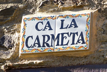 Ca la Carmeta, saliendo del Serrat hacia a Fustanyà.