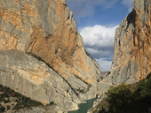 Desfiladero de Mont-rebei en la sierra del Montsec