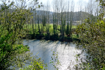 El río cerca del desfiladero.