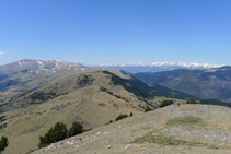 El tramo de descenso por la cresta de la sierra del Montgrony es espectacular.