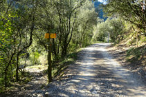 Desvío del Molí de Galceran hacia Oix.