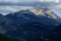 Vistas del Pedraforca, desde el camino de regreso a Josa de Cadí.