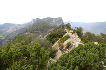 La sierra de Sant Joan bajando hacia el collado de Prats.