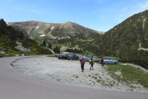 Aparcamiento del refugio de Ulldeter.