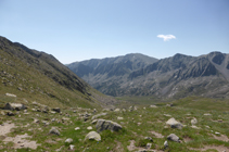 El valle de Campcardós desde el puerto de Fontnegra.