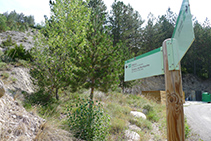 Desvío del antiguo camino de Montcortès, antes de llegar al centro de recogida de desechos.