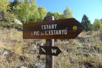 Desvío ruta del Estanyó.