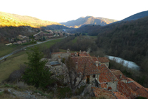 Vistas del valle y de Llanars desde el punto más elevado de la Roca.