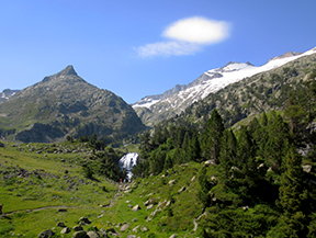 Forau y cascada de Aigualluts