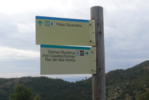 Dejamos un momento el camino principal para visitar el dolmen de la Muntanya d´en Caselles.