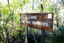 Desvío del camí de les Molleres.