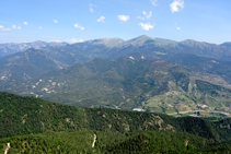 La Tosa d´Alp y el Puigllançada desde el mirador.