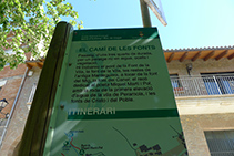 Panel explicativo del "Camí de les Fonts".