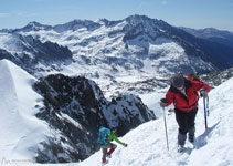 Últimas rampas antes de la cima.