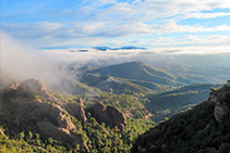 Vistas hacia el Montseny.