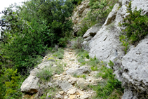 Camino empedrado hacia el Cap del Grau.