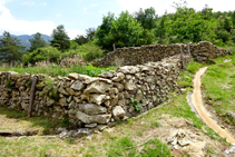 Huertos y cultivos llegando a Sant Julià de Cerdanyola.