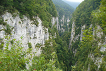 El cañón o garganta de Holzarté, a nuestra derecha.