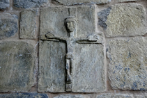 Cristo románico en la iglesia de Gausac.