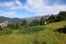 Sierra de la Tossa y, al fondo, el Cadí.