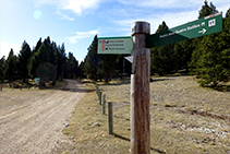 Intersección del refugio de la Bòfia.