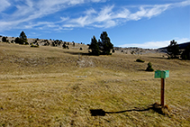 Cruce en el llano del refugio.