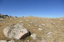 Llegando a la cima del pico de Montmalús.