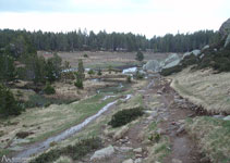 Dejamos a la izquierda una zona llana antes del bosque.