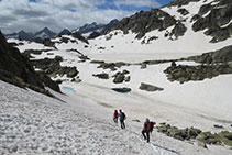 Llegando al lago de la Munyidera.