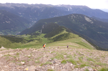 Bajando hacia el collado de Ordino.