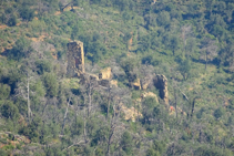 Masías en ruinas en las Gavarres.