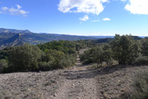 Bajando hacia el collado de San Honorat.