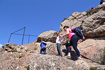 Últimos metros hasta la cima de Sant Salvador, cota más alta de la ruta.